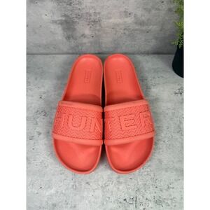 HUNTER Bloom Algae Foam Slides Sandals WOMENS SZ 8 Orange Coral